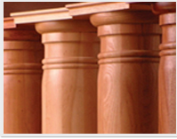 wood porch columns
